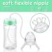 Nuanchu 10 oz Self Feeding Baby Bottle w/ Long Tube Straw | Leak-Proof Baby Feeder Bottle for Imitation Milk Weaning | Mint Green - Buy Online on GoSupps.com