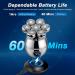 7D Electric Head Shaver for Bald Men - 6-in-1 Wet & Dry Rotary Razor for Face & Head | Men's Grooming Kit with Beard/Nose Trimmer - Wireless Charging Base | Silver - Buy Online on GoSupps.com