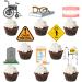 36 Pieces Over The Hill Cupcake Toppers Old Age Cake Decorations Funny Over The Hill Birthday Decor Old People Retirement Party Supplies