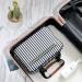 Hanging Travel Toiletry Bag - Waterproof Nylon Cosmetic Organizer Pouch with Handle and 360 Hanging Hook - Black White Stripe - Medium Size - Buy Online on GoSupps.com