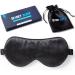 Sidney Sleep Silk Sleep Mask - 100% Mulberry Silk Eye Mask for Sleeping - Unisex Sleep Masks for Women and Men - Ultra Soft Eye Covers for Sleeping - Soft and Breathable - Travel Bag Included (Black)