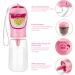 Nepfaivy 550ml Portable Dog Water Bottle with 150ml Feed Container - Travel Friendly Pink Bottle for Hiking & On-the-Go Dogs - Buy Online on GoSupps.com