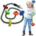 Xinlinke Colorful Climbing Rope Ladder with Platforms Kids Indoor Outdoor Backyard Tree House Play Swing Set Accessories