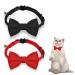 Giantree 2 pieces including cats collar cat-fly cat neck band with bell and fly sweet pet collapse with adjustable for small pets cats and puppies (red black)
