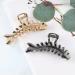 2 Pcs Large Fish Bone Hair Clips - Non-slip Metal Hair Claw Clips in Black and Gold for Thick or Thin Hair - Geometric French Hair Grip Accessories for Women - Buy Online on GoSupps.com