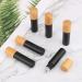 10ml Frosted Black Glass Roll-on Bottles with Stainless Steel Roller Ball and Bamboo Cap - Set of 12 - Buy Online on GoSupps.com