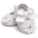 TMEOG 2 x Toddler Flower Shoes with Headband | Non-Slip Soft Baby Girl Shoes for Special Occasions | Size 12-18 Months | Christening, Wedding, Party - White - Buy Online on GoSupps.com