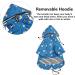 Minezi Waterproof Dog Coat - Zipper & Reflective Buttons Adjustable Strap Removable Hood Blue Checkered M (49-58cm) - Buy Online on GoSupps.com