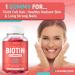 Max Strength Biotin 10000mcg Gummies for Hair Growth | Vegan Supplement for Hair Skin and Nails | Chewable 100 Count for Women Men and Kids - Buy Online on GoSupps.com