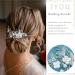 IYOU Bridal Wedding Hair Clips Green Crystal Barrette Hair Comb Butterfly Flower Headpiece Prom Bride Hair Accessories for Women - Buy Online on GoSupps.com