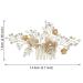 AW BRIDAL Pearl Flower Wedding Hair Comb - Gold Bridal Hair Accessories - Buy Online on GoSupps.com