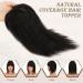 Ruwiss Real Human Hair Topper for Women | Silk Base Clip-In Crown Topper & Pony Wigs - 7.5x13cm 25cm Length 35g - Perfect for Thin Hair - Buy Online on GoSupps.com
