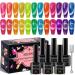 MIZHSE Neon Cat Eye Gel Nail Polish Kit 12Pcs  Cateye Blue Green Purple Soak Off Gel Polish Magnetic Manicure Set for Nail Art Salon 7ml