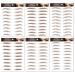 120 Pairs Eyebrow Tattoos Stickers Eyebrow Water Transfers Stickers Hair-Like Waterproof Eyebrow Stickers for Brow Grooming Shaping brown
