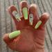 24 pieces of coffin nails to stick out medium length green French tips artificial nails ballerina natural artificial nails press on nails with design square fingernails fingernails fake nails for women and girls