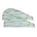 Butterflies Dry Hair Cap 2 Piece Quick Drying Towel Set with Button Headband Super Absorbent Soft & Comfortable