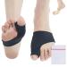 360 RELIEF Silicone Bunion Corrector with Gel Pads - Big Toe Separator Straightener Hallux Valgus Pain Relief Soreness Scientific Correction of Bunion | 1x Pair Black Small with Mesh Laundry Bag | Black S