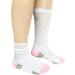 Women's Non-Binding Diabetic Socks - Wide Top, Loose Fitting, 4 Pairs White/Pink - Ideal for Diabetes, Edema, Medical, Hospital, Thick Ankle, Crew, Casual Dress Sox - Buy Online on GoSupps.com