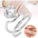 Rhinestone Fingernail Ring - Adjustable Finger Tip Nail Art Charm for Women/Girls - Silver 3053 - Buy Online on GoSupps.com
