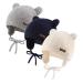 XIAOHAWANG Baby Earflap Beanie Hat Soft Baby Boy Knit Beanies Cute Bear Infant Toddler Girl Hats Autumn Winter 18-3 Years 3pcs-b