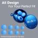 Ultra Soft Ear Plugs for Sleeping | Noise Cancelling & Reduction 26dB | Most Comfortable Hearing Protection | 8 Serenity Blue Ear Tips - Buy Online on GoSupps.com