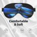 Blue Viper Snake Print Sleep Eye Mask Soft Blindfold with Elastic Strap for Travel & Night Sleeping - Buy Online on GoSupps.com