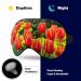 Beautiful Red Tulips Sleep Mask | Soft Light-Blocking Eye Cover for Women | Adjustable Flower Blindfold & Eyeshade - Buy Online on GoSupps.com