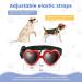 UV Protective Heart Shape Dog Sunglasses - Adjustable Windproof & Waterproof for Small Dogs (Red) - Buy Online on GoSupps.com