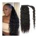 Hair Buns Hair Piece 12-26 Inches Long Wavy Ponytail Extensions Water Wave Wrap Around Ponytail Barrettes Brazilian Real Hair Ladies Bun Hair Accessories For Girls (Color : Water Wave Size : 18inch 18inches 100g Water Wave