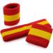 ONUPGO 6-Piece Sweatbands Set for Gym & Sports - 2 Headbands & 4 Wristbands for Workout, Yoga, Football, Basketball - Red/Yellow/Red - Buy Online on GoSupps.com