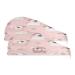 Cute Dogs Dry Hair Cap 2 Piece Quick Drying Towel Set with Button Headband Super Absorbent Soft & Comfortable