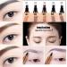 Microblading 2 Pack - Waterproof Fork Tip Eyebrow Pen for Long Lasting Results - Professional Fine Sketch Liquid Eye Brow Pencil in Black*2 - Buy Online on GoSupps.com