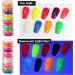 DAGEDA 24 Color Pigment Nail Powder - 3D DIY Nail Art Decoration in Colorful Iridescent Glitter for High-Gloss Halo Nails - Buy Online on GoSupps.com