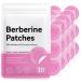 ROWKDRKB Berberine Patches with Cinnamon Pomegranate 8-Hour Long-Lasting Formula Support for Women and Men Applied to Various Parts of The Body 30 Patches