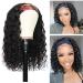 Water Wave Headband Wig Human Hair Wet and Wavy Glueless Headband Wig for Black Women Brazilian Virgin Hair None Lace Front Wigs Machine Made Headband Wig Human Hair Deep Wave Natural Color (12 Inch) 12 Inch (Pack of 1) ...