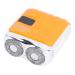 Aramox Mini Bart Trimmer Dual Heads Portable Electric Mustache Trimmer for Men Silent Shaving for Travel Compact Orange