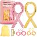 Heatless Overnight Curling Rod Set - 70" Soft Velour Hair Rollers for Long Curls Sleep-in Lazy Curlers Champagne & Pink