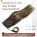 Runature Real Hair Ponytail Extensions - Balayage Brown Blonde Ombre 45cm Remy Human Hair #4/27 - Luxurious 40g Braid - Buy Online on GoSupps.com