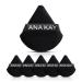 ANA KAY Premium Makeup Powder Puff for Face Powder Makeup Sponge for Setting Powder Makeup Puffs for Powder Triangle Powder Puff Make Up Sponges for Foundation (Pack of 6) (Black)