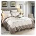 Autumn Winter Bedspread on The Bed Cotton Quilt Set 3/4pcs Embroidered Plush Duvet Cover Coverlet Queen Size Bed Cover Blankets Soft (Brown Queen Set 4pcs)