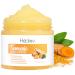 Turmeric Body Scrub - Skin Brightening Face & Body Scrub with Turmeric - All-Natural Exfoliating Turmeric Body Scrub for Discoloration - Turmeric Scrub Boosts Circulation Enhances Skin