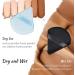 2 Pcs Soft Triangle Velour Makeup Powder Puff Set for Pressed and Loose Powder - Black+Blue - Buy Online on GoSupps.com