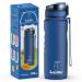 Luyiilo children drinking bottle leak-proof sports drinking bottle school for hiking and gym carbon dioxide suitable & BPA-free drinking bottle with fruit insert (blue-500ml)