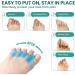 Welnove Toe Separators for Women - 4 Pack Gel Toe Straighteners for Bunions Relief & Foot Pain - Non-Slip Silicone Toe Spacers for Yoga - Blue - Buy Online on GoSupps.com