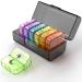 Dohimgio tablet box 7 days 2 compartments in the evening 14 compartments large pill box XL medication box tablet dose of drug doser drug dispenser (black)