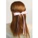 SALOCY Ribbon Hair Bows 4 PCS for Women & Girls | Tassel Ribbon Bowknot Hair Clips in Pink+Beige | Satin Hair Design Accessories - Buy Online on GoSupps.com