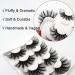 Losha 25MM Fluffy 3D Faux Mink Lashes - Pack of 4 Dramatic Long Volume False Eyelashes - Buy Online on GoSupps.com