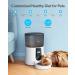 Katalic Automatic Cat Feeder - 4L Capacity, Clog-Free Dispenser with Voice Recorder, Programmable Timer - Ideal for Cats and Dogs - White - Buy Online on GoSupps.com