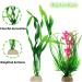 QUOZUO 20 Pieces Aquarium Artificial Plants - Green Plastic Decorations & Resin Cave Accessories for Fish Tanks - Buy Online on GoSupps.com