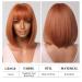 Testar 14 inch Orange Bob Wig for Women | Synthetic Heat-Resistant Ginger Wig for Cosplay & Daily Use - Buy Online on GoSupps.com